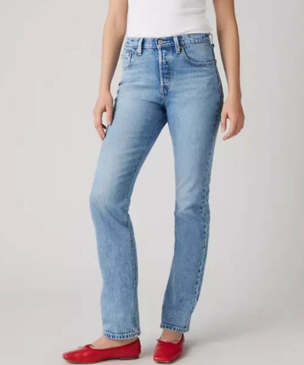 Levi's Premium 501 Original Fit Women's Jeans Light Blue Wash 24
